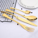 Ljojo 20-Piece Gold Stainless Steel Flatware Cutlery Set
