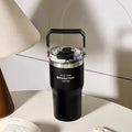 Ljojo 20oz Double Drink Thermos Cup - Vacuum Insulated Thermal Bottle Straw Water Cup