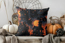 Halloween Pillow Cover Ghosts & Black Cat Design by Ljojo