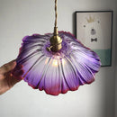 Nordic Purple Glass LED Pendant Lights - Elegant Chandelier for Kitchen & Dining Room by Ljojo
