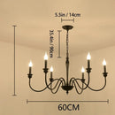 Industrial Wrought Iron Chandelier for Kitchen Loft | Rustic Pendant Lighting by Ljojo