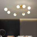 Nordic Glass Led Ceiling Light Modern Gold Magic Bean Bedroom Lamp by Ljojo