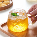 Ljojo 400ml Rose Glass Cup with Handle for Juice Coffee Tea Milk