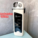Ljojo 350ml Sports Water Bottle with Straw, Leak-proof Square Design for Fitness and Travel