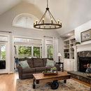 Ljojo American Industrial Style LED Pendant Light Modern Retro Candles Chandelier