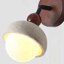 Ljojo LED Wall Lamp Yellow Travertine White Glass Living Room Bathroom Mirror Light
