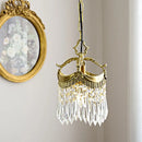 French Copper Porch Chandelier | Retro Crystal Hanging Lamp by Ljojo