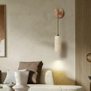Ljojo LED Wall Light for Wabi Sabi Home Decor - Yellow Travertine Bedroom Design