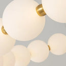 Nordic Modern Cream Pearl Circle LED Chandelier for Elegant Living & Dinning Spaces by Ljojo