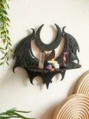 Ljojo™ Gothic Bat Moon Wall Shelf Crystal Holder Goth Home Decor