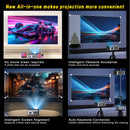 Ljojo™ 4K Android Outdoor Projector Full HD 1080P Home Theater Auto Focus Keystone