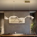 Ljojo Modern Acrylic Ribbon LED Ceiling Chandelier Living Dining Room Pendant Lamp