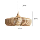 Medieval Bauhaus Birdcage LED Pendant Light Retro Log Wood Hand-Knitted Chandelier by Ljojo