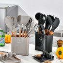 Ljojo 13Pcs Silicone Kitchen Utensils Set with Wooden Handles