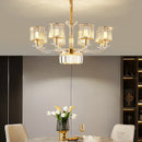 Ljojo Luxury Crystal Glass Pendant Lamp for Living Room, Dining Room, and Bedroom