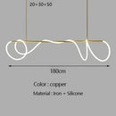 Ljojo Long Hose Led Chandelier Modern Dining Table Kitchen Nordic Pendant Lamp Fixture
