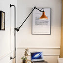 Ljojo Metal Long Arm Rocker Wall Lamp for Living Room & Bedroom
