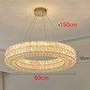 Ljojo Luxury Crystal Living Room Chandelier - Elegant Dining Room Pendant Lamp & Ceiling Light