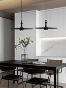 Ljojo Minimalist Black Wooden Flying Saucer Pendant Light LED Gu10 Home Decor