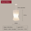 Wabi Sabi Square Rice Paper Pendant Light Chandelier Fixture by Ljojo for Home Decor