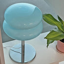 Ljojo Macaron Glass Table Lamp Trichromatic Dimming for Living Room, Bedroom Atmosphere
