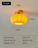 Ljojo Japanese Wabi-sabi Style Pumpkin Led Pendant Lights for Dining Room and Bedroom