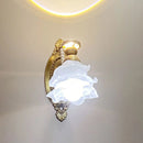 French Cream Style Wall Lamp with Flower Pearls for Bedroom from Ljojo
