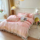 Ljojo 2025 French High-End Washed Cotton Bed Cover Four-Piece Set