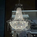 Ljojo Luxury Crystal Chandelier for High Ceiling Living Room