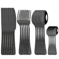 Black Stainless Steel Cutlery Set for Family Parties by Ljojo