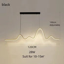 Ljojo Minimalist LED Wavy Chandelier for Kitchen Island & Bar Lighting