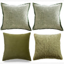 Embroidered Green Cushion Covers 45X45 - Ljojo Plush Throw Pillow for Sofa Décor