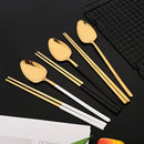 Ljojo 24Pcs Black Gold Cutlery Set Stainless Steel Tableware Luxury Dinnerware