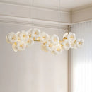Modern Round LED Pendant Light for Living Room | Ljojo Flower Chandelier Hanging Fixture
