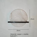 Ljojo Marble Wall Lights Copper Finish E14 Bulb Sconce 110-240V