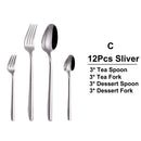 Ljojo 21-Piece Stainless Steel Cutlery Set - Mirror Finish Elegant Tableware