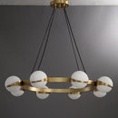 Ljojo Luxury Gold Ball Chandelier Pendant Light Fixture for Dining Living Bedroom