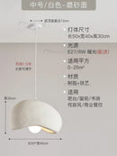 Ljojo Japanese Resin Pendant Light: Wabi-Sabi Bread Hanging Lamp for Dining Room Home Decor
