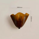 Ljojo Modern Vintage Glass Petal LED Wall Lamp Art Creative Lights for Bedroom Home Chandelier