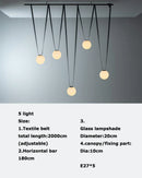 Ljojo Art Deco Dimmable Led Chandelier Lighting Orange Black Glass Bubble Suspension Lamp