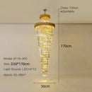 Ljojo Luxury Modern Crystal Chandelier - Black/Gold Loft Lighting Fixture