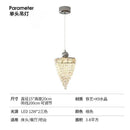 Nordic Crystal Bedroom Headboard Pendant Chandelier by Ljojo