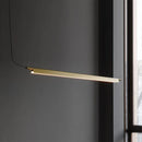 Aluminum Pendant Lights Black Creative Long Strip Hanging Lamps Living Room Office LED Hanging Lamp
