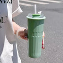 Ljojo 500ML Stainless Steel Double Insulated Tumbler with Straw for Hot & Cold Drinks