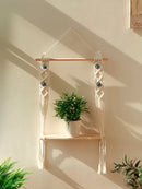 Ljojo™ Macrame Floating Shelf with Sticks - Boho Home Decor & Plant Display