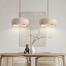 Japanese Yellow Travertine Pendant Lamp for Kitchen Island | Unique Natural Stone Lighting by Ljojo