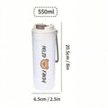 Ljojo 550ml Sport Plastic Water Bottle With Rope, Leak-proof & Portable Clear Cup