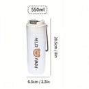 Ljojo 550ml Sport Plastic Water Bottle With Rope, Leak-proof & Portable Clear Cup