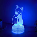 3D Dreamy Hug Cat LED Night Light, USB Warm Atmosphere Bedlight for Bedroom, Christmas Gift.