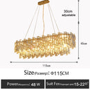 Ljojo Luxury Modern Gold Crystal LED Ceiling Light for Living Room Chandelier